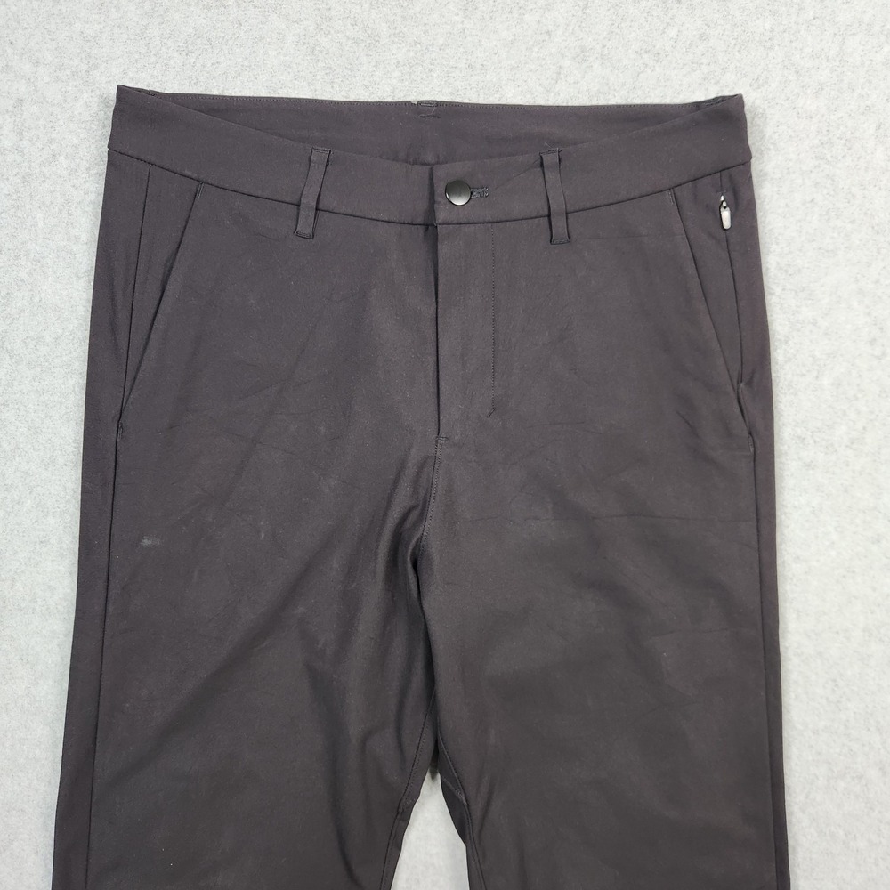 Lululemon Commission Pants 30 (Actual 31x33) Black Slim Fit Stretch Warpstreme